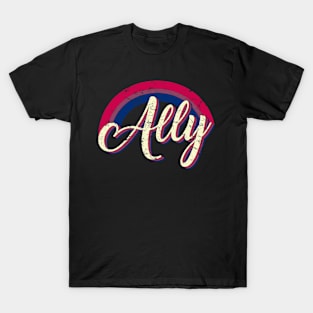 Ally Bisexual pride vintage T-Shirt